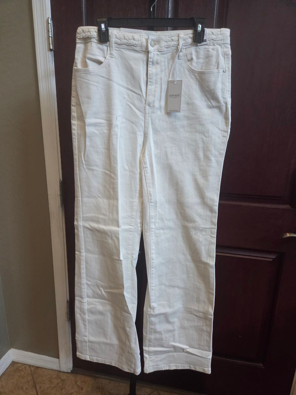 NWT Judy Blue White High Rise Wide Leg Jeans Size 15/32